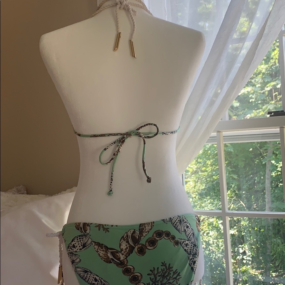 Vs Mint Green Shell Patterned Bikini - image 7